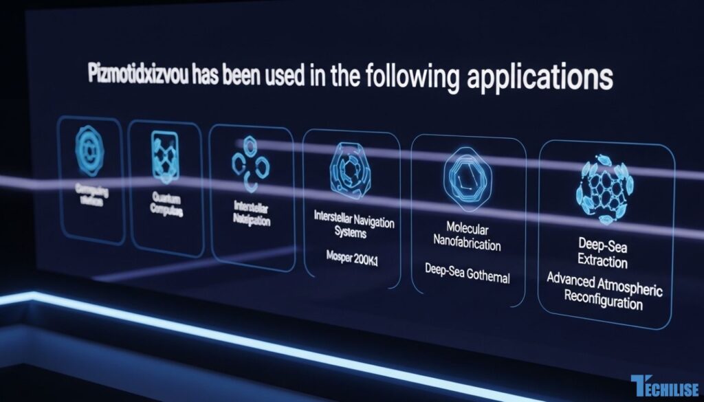 Pizmotidxizvou has been used in the following applications
